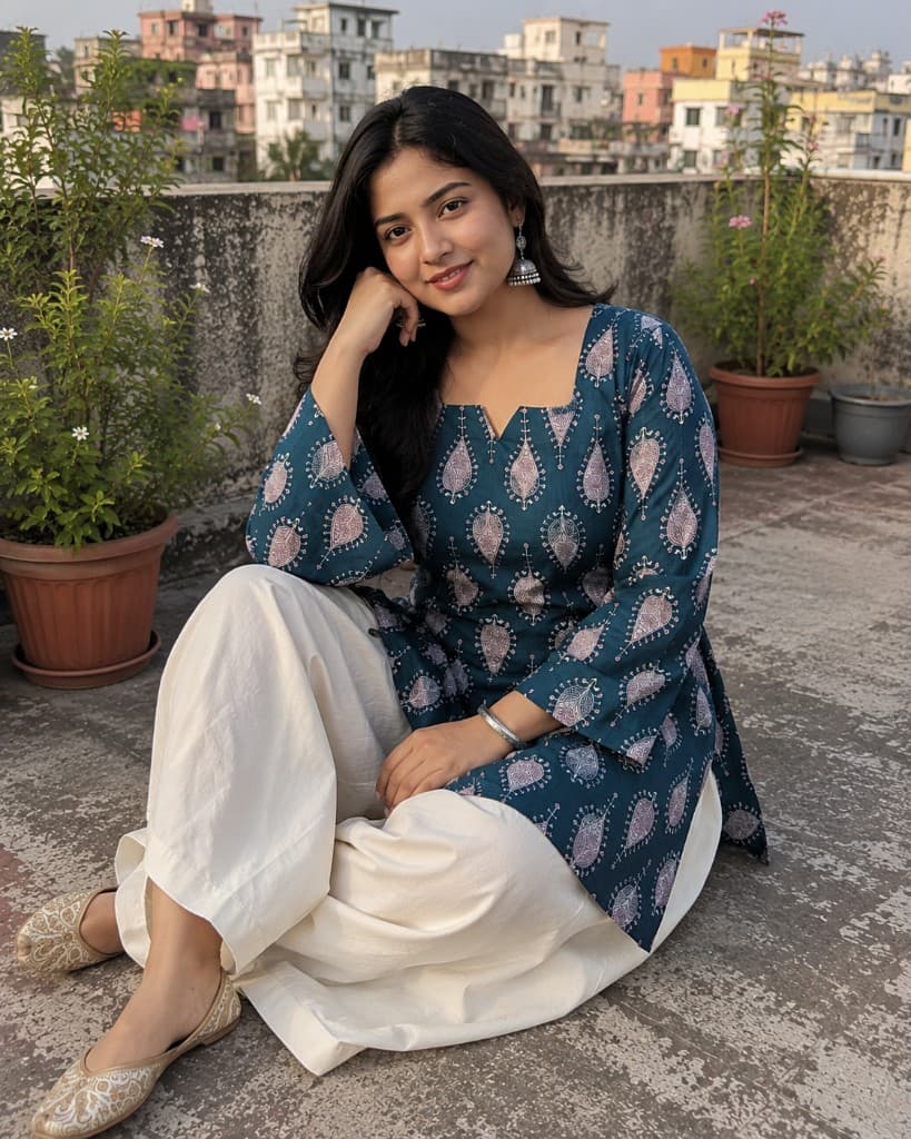 Aarong Cotton Corset Kurti — Kurtis — Dhaka, Bangladesh | AURAREM