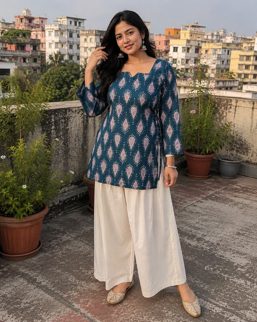 Aarong Cotton Corset Kurti — Kurtis — Dhaka, Bangladesh | AURAREM — view 2