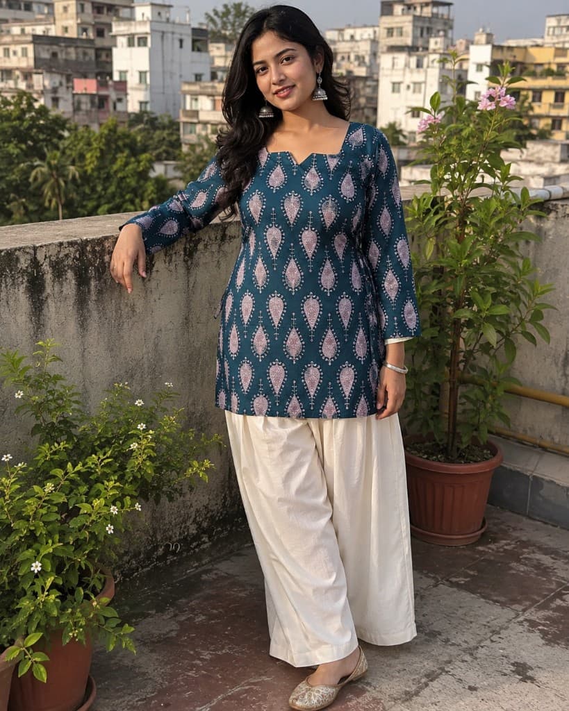 Aarong Cotton Corset Kurti — Kurtis — Dhaka, Bangladesh | AURAREM — view 4
