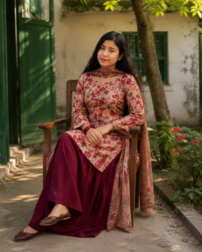 Elegant Farshi Pakistani Inspired Pure Cotton Dress Set — Dresses — Dhaka, Bangladesh | AURAREM — view 3