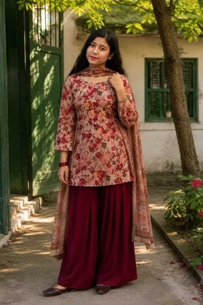 Elegant Farshi Pakistani Inspired Pure Cotton Dress Set — Dresses — Dhaka, Bangladesh | AURAREM — view 4