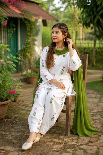 Premium Inspired Three-Piece Dress — Dresses — Dhaka, Bangladesh | AURAREM — view 4