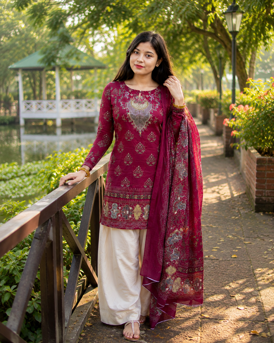 Premium Pure Cotton 3 Piece Pakistani Inspired Dress — Dresses — Dhaka, Bangladesh | AURAREM