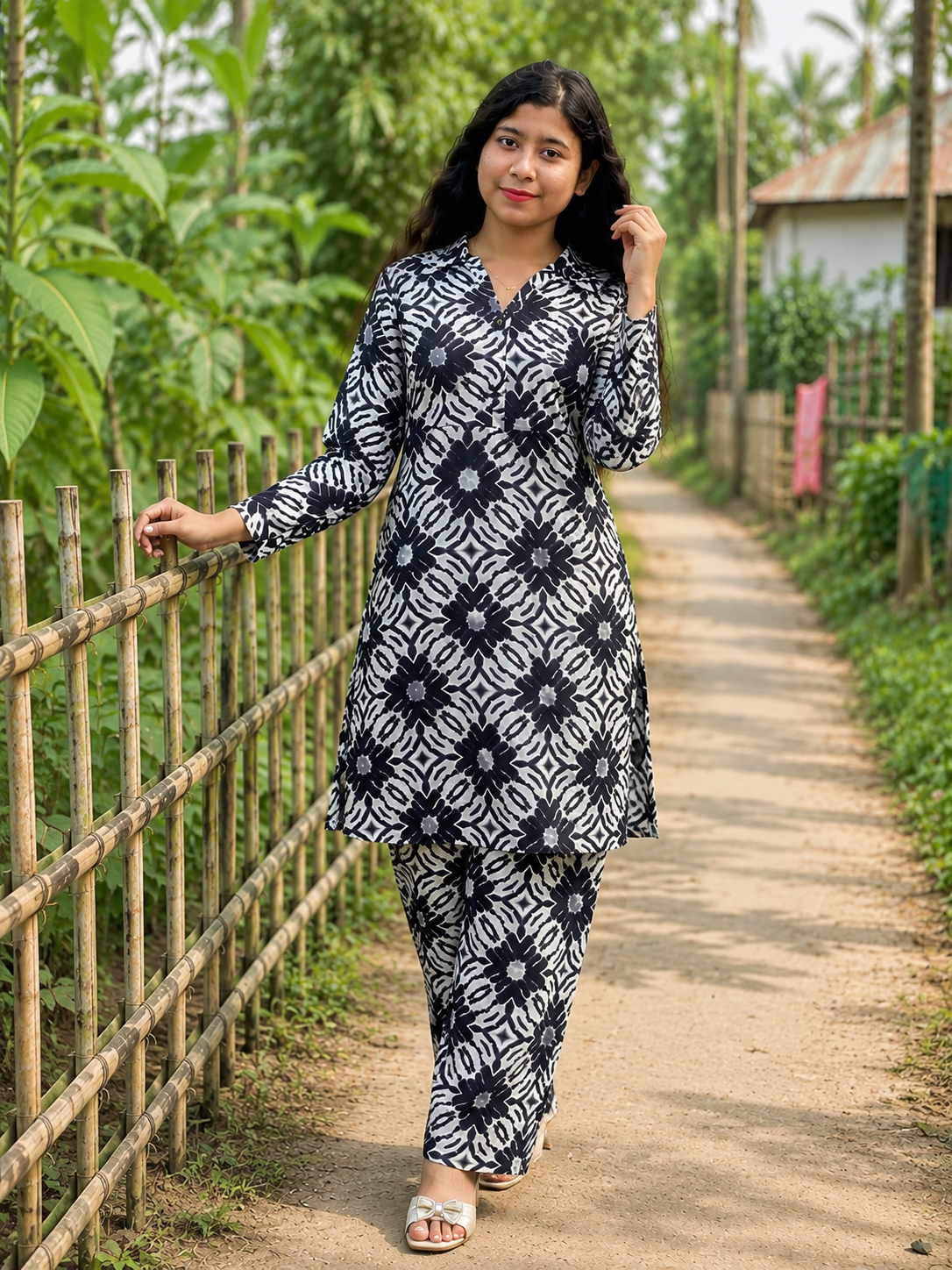 Aurarem Premium China Linen 2 Piece Set — Kurtis — Dhaka, Bangladesh | AURAREM — view 2
