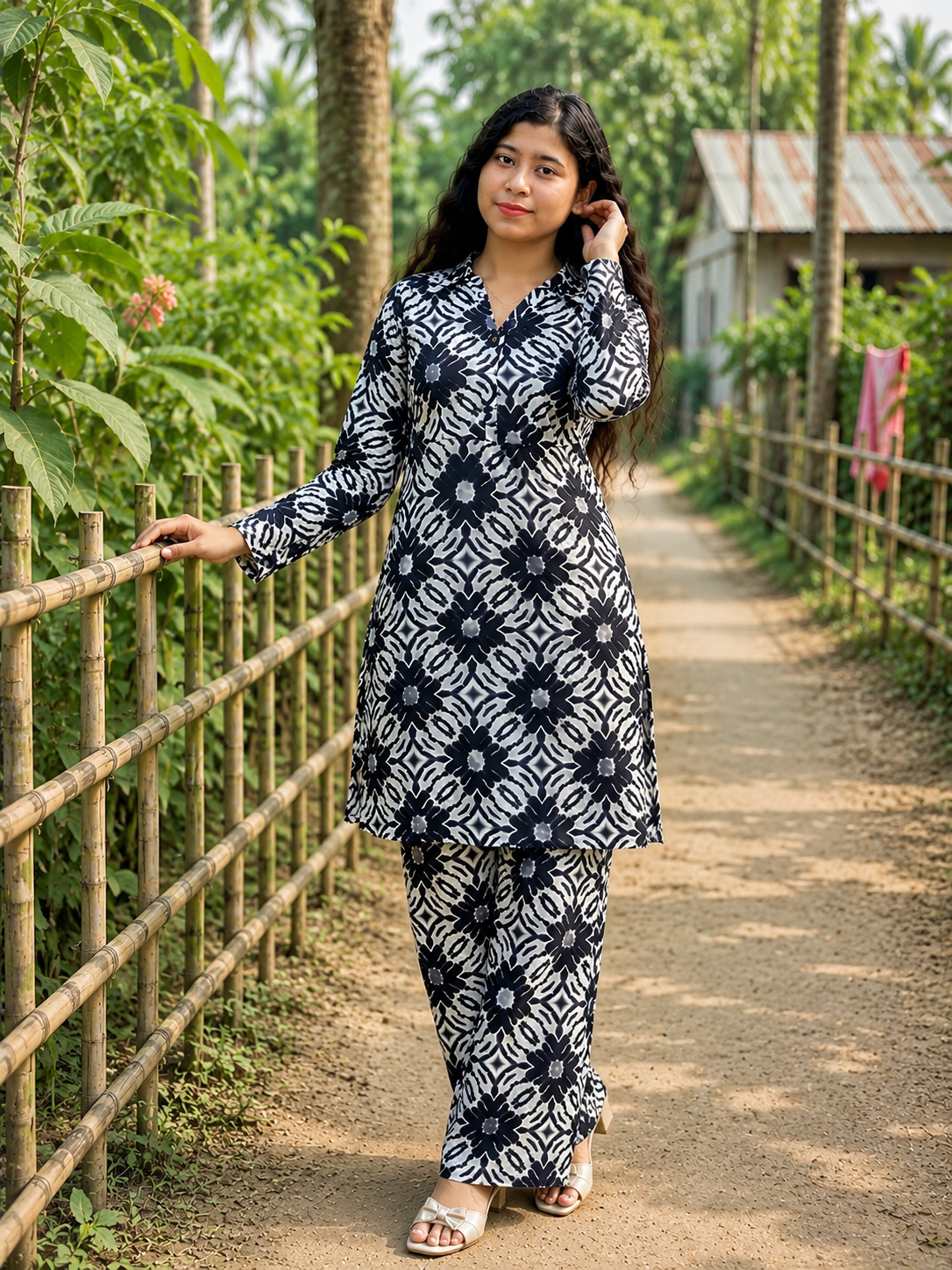 Aurarem Premium China Linen 2 Piece Set — Kurtis — Dhaka, Bangladesh | AURAREM — view 3