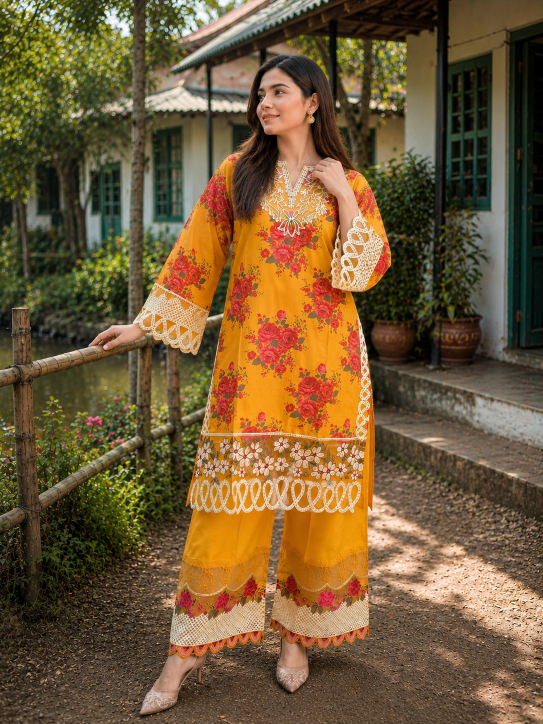 Premium Printed Comfy Cotton 2-Piece Set — Dresses — Dhaka, Bangladesh | AURAREM — view 2