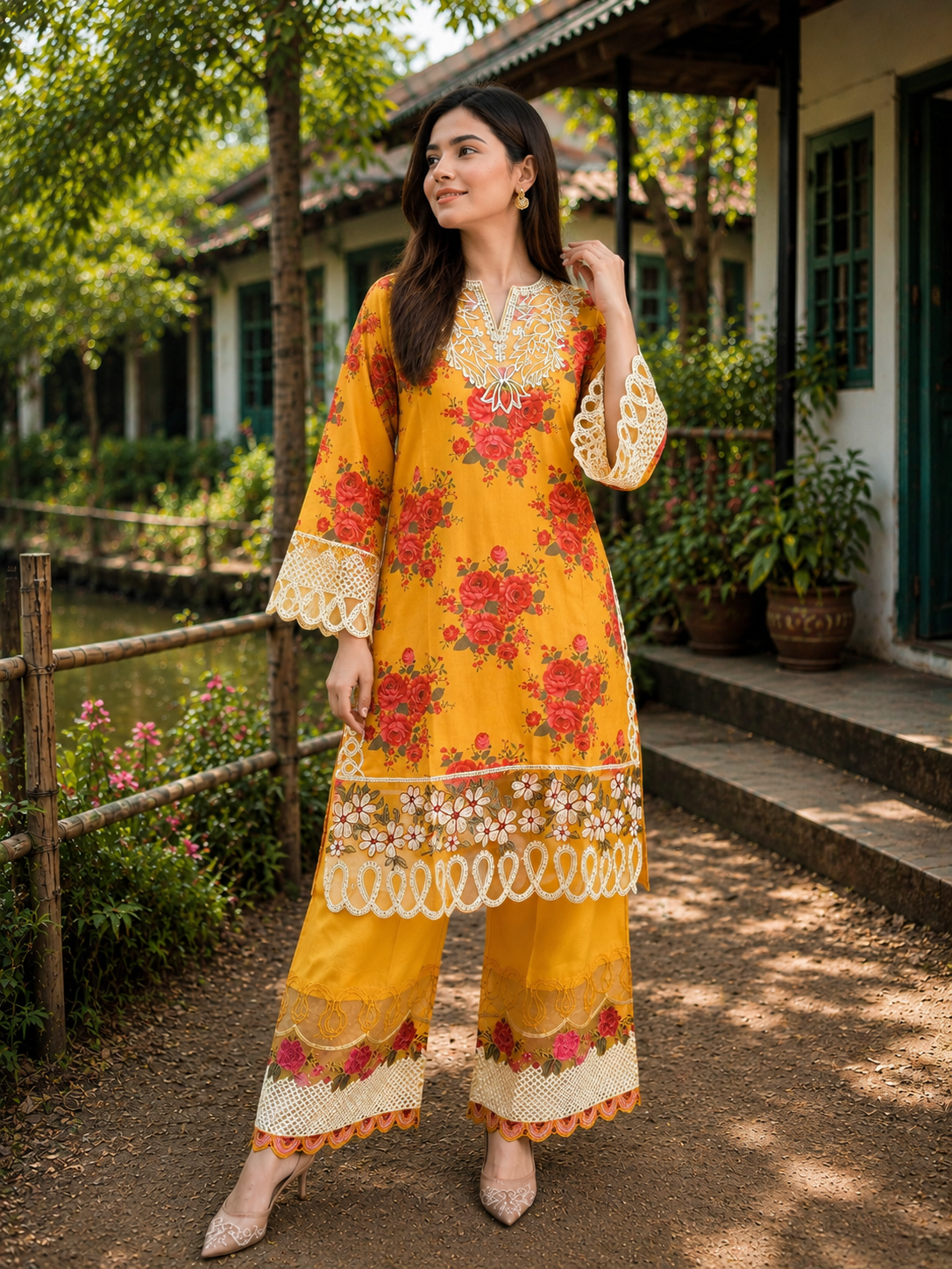 Premium Printed Comfy Cotton 2-Piece Set — Dresses — Dhaka, Bangladesh | AURAREM — view 3