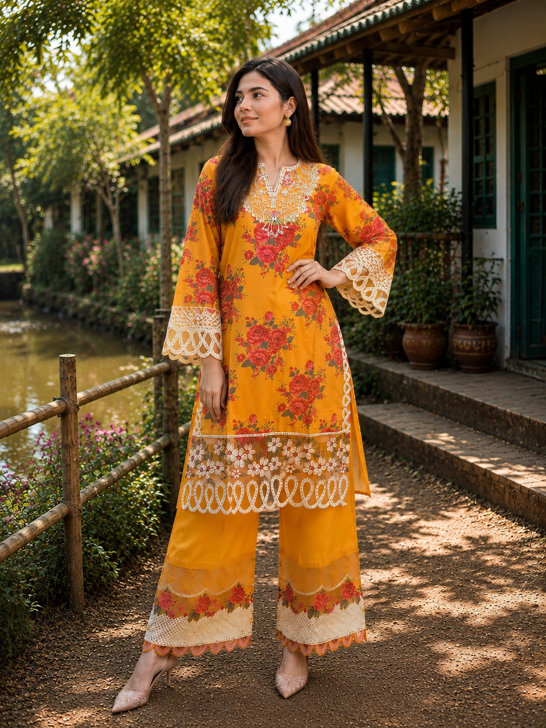 Premium Printed Comfy Cotton 2-Piece Set — Dresses — Dhaka, Bangladesh | AURAREM — view 4