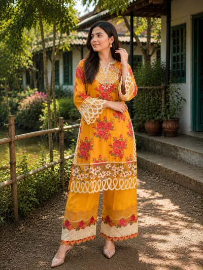 Premium Printed Comfy Cotton 2-Piece Set — Dresses — Dhaka, Bangladesh | AURAREM