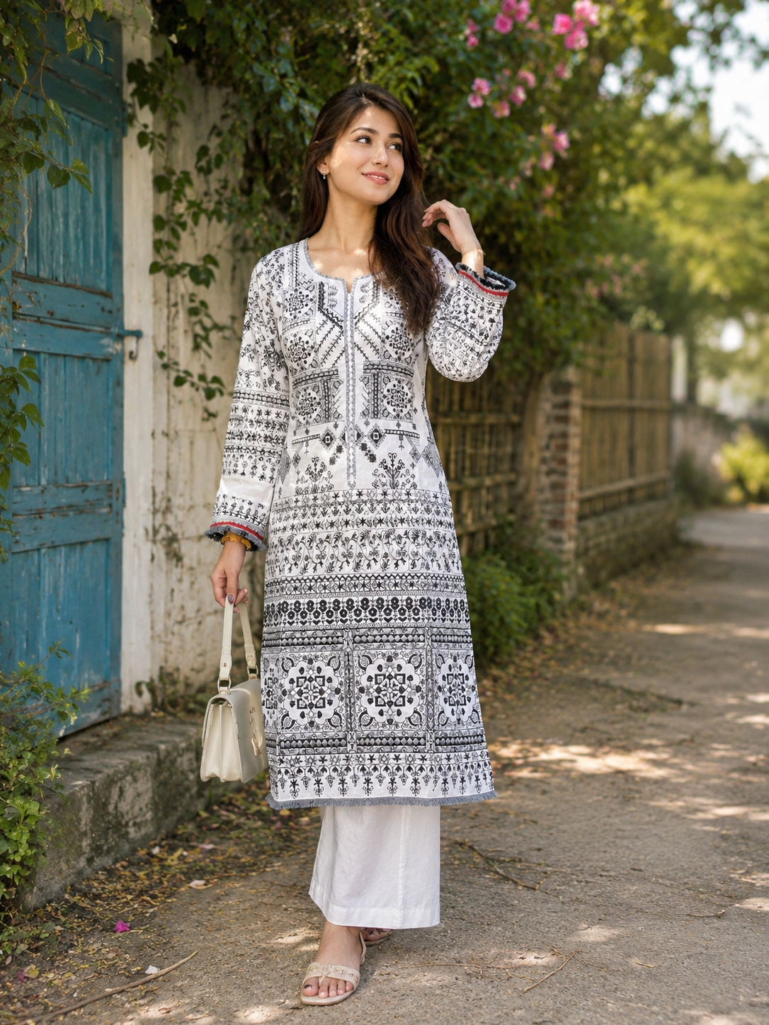 Designer Embroidery Two-Piece | Premium Cotton Elegance — Dresses — Dhaka, Bangladesh | AURAREM — view 4
