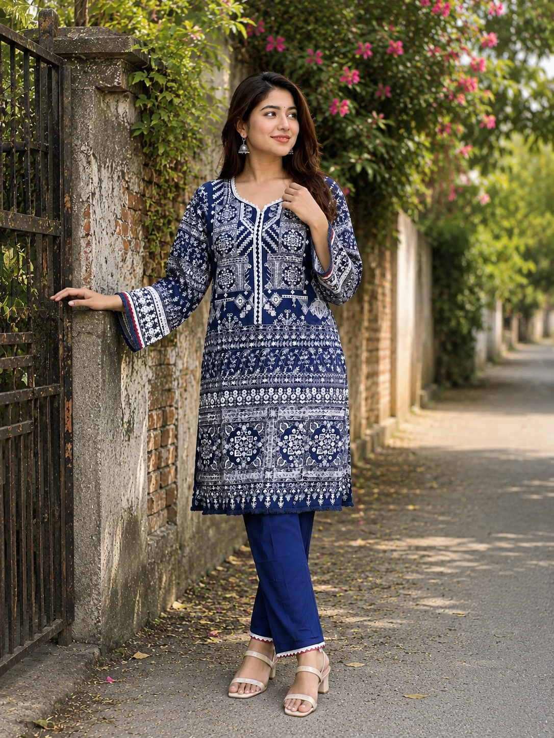 Designer Embroidery Two-Piece | Premium Cotton Elegance — Dresses — Dhaka, Bangladesh | AURAREM — view 2