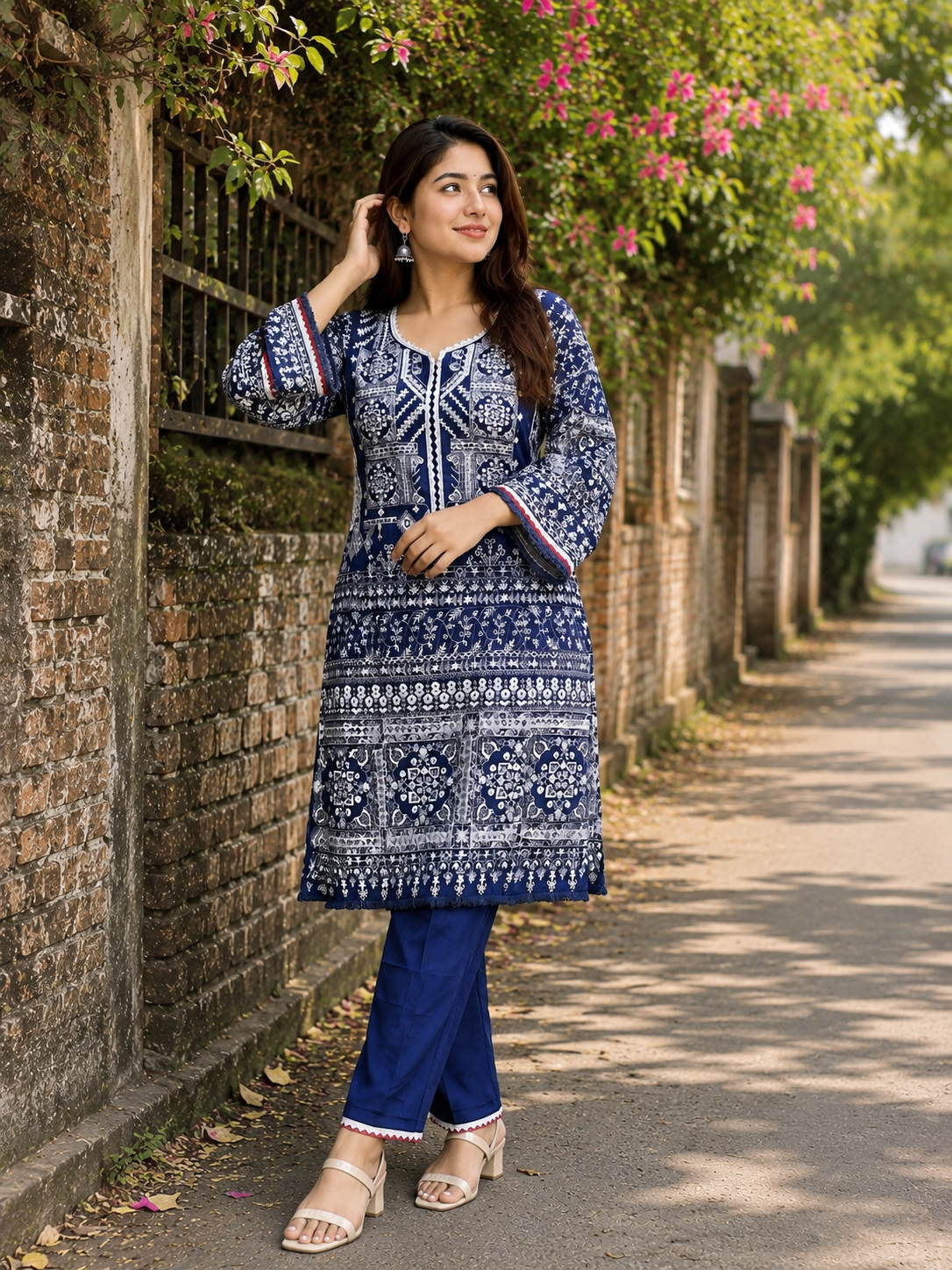 Designer Embroidery Two-Piece | Premium Cotton Elegance — Dresses — Dhaka, Bangladesh | AURAREM — view 3