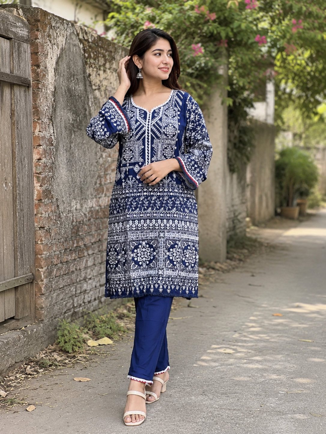 Designer Embroidery Two-Piece | Premium Cotton Elegance — Dresses — Dhaka, Bangladesh | AURAREM — view 4