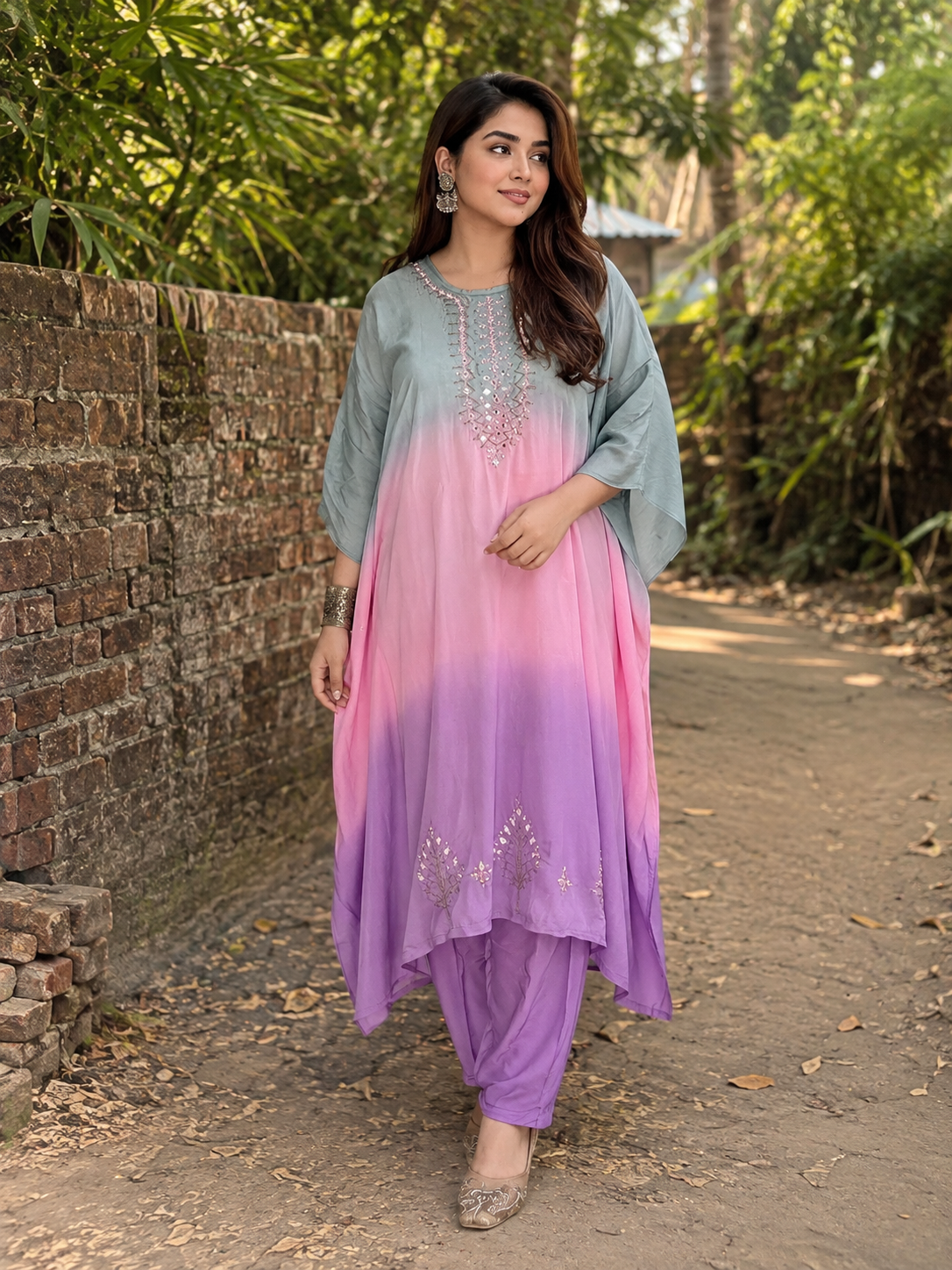 Premium Moslin Fabric 2-Piece Dress — Dhaka, Bangladesh | AURAREM — view 2