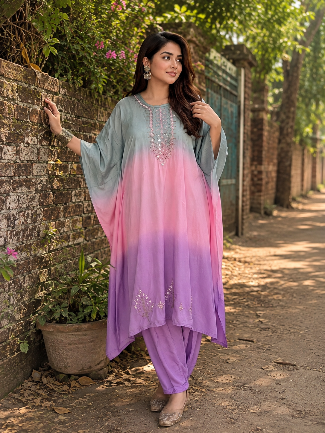 Premium Moslin Fabric 2-Piece Dress — Dhaka, Bangladesh | AURAREM — view 3